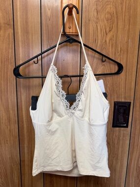 Y2K Dainty romantic Lace-Trim halter top